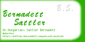 bernadett sattler business card